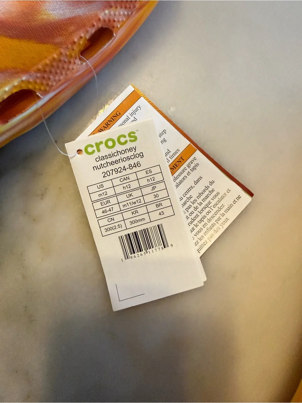 CROCS Honey Nut Cheerios Orange Swirl Clogs